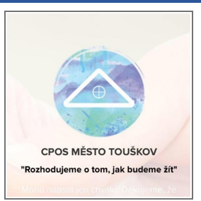 Care and Nursing Services Center Town of Touškov (CPOS), organization providing field or outpatient services to persons with reduced self-sufficiency. Their motto is 'We decide how we will live'.
