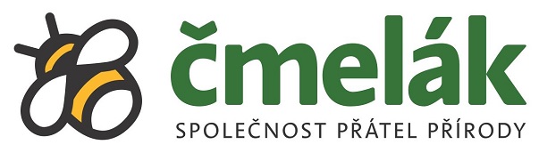Logo of the organization Bumblebee (Čmelák) with the subtitle Friends of Nature Society.