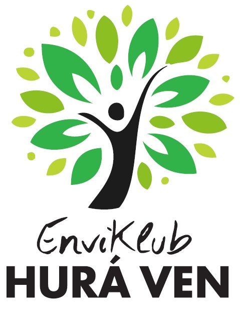 The logo belongs to the EnviKlub HURÁ VEN, an association founded in 2014 in Hostivice, which operates a forest children's club. Their mission is to develop environmental awareness and a gentle approach to nature in preschool and early school-age children through educational and creative activities.
