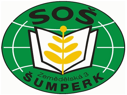 Logo of the Secondary Vocational School in Šumperk, established in 1867 as the third agricultural school in the former Moravian-Silesian land.