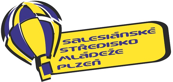 The logo belongs to the Salesian Youth Center in Plzeň. It is a nonprofit organization providing leisure activities and social services for children, youth, and families.