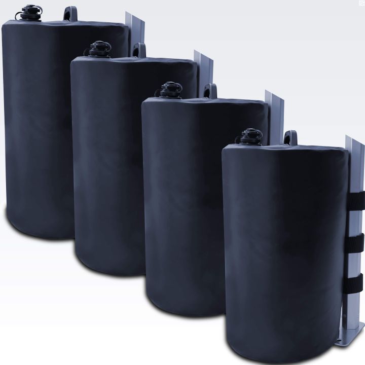 Four water ballast modules for anchoring a party tent